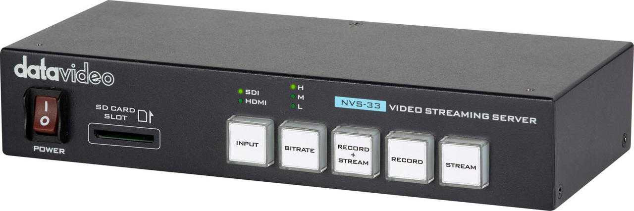 Datavideo NVS-33 Video Streaming Encoder Recorder B-Stock Open  Box