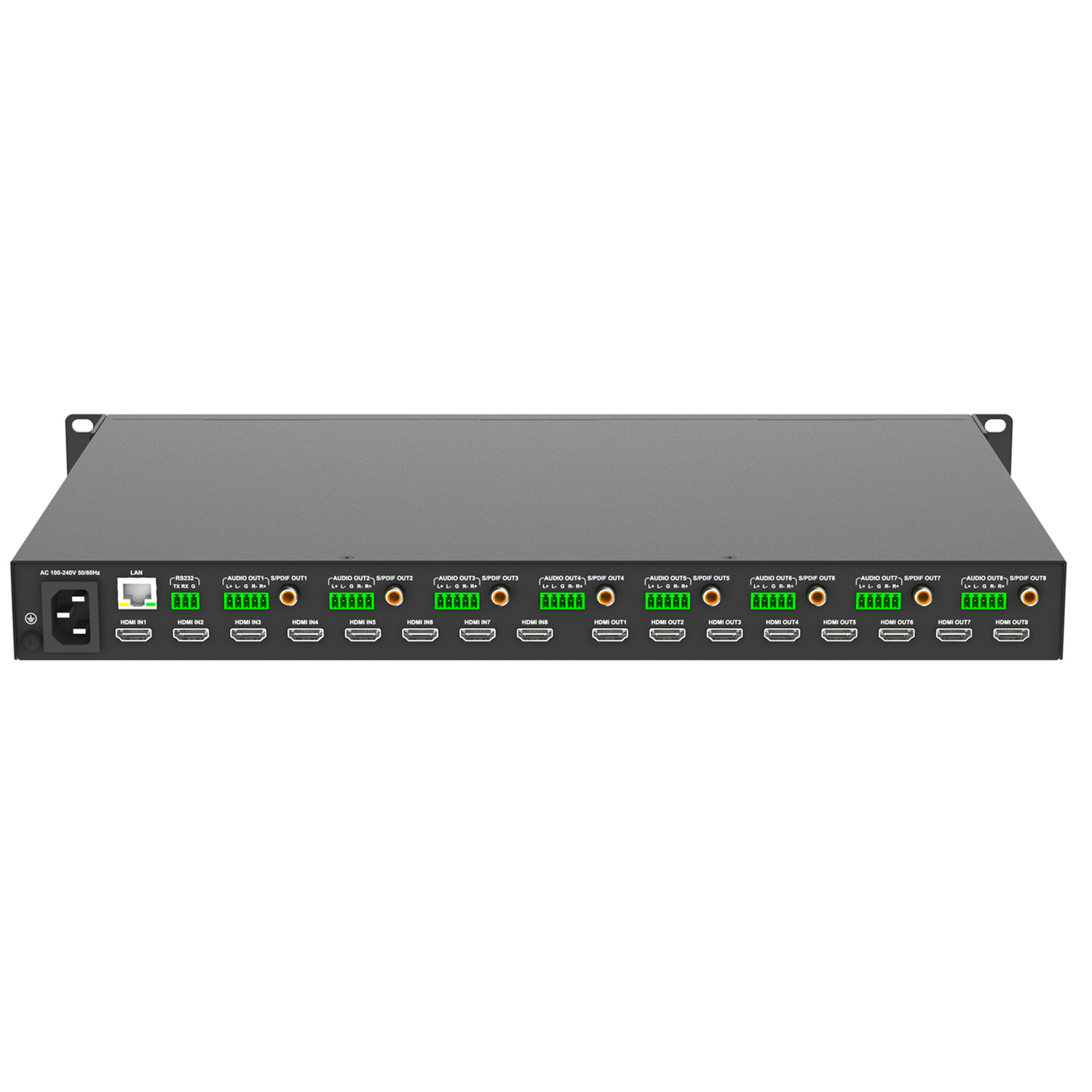 その他 Hyperflux Digitalinx DL-HDM88AS-H2 8x8 HDMI 2.0 Matrix Switch w/ Auto Down