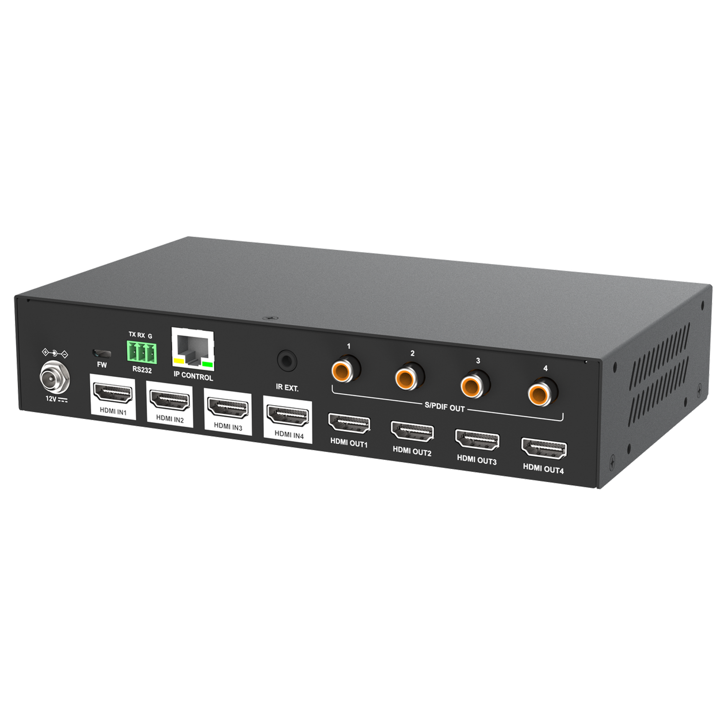 Digitalinx DL-HDM44AS-H2 4x4 HDMI 2.0 Matrix Switch w/ Auto Down