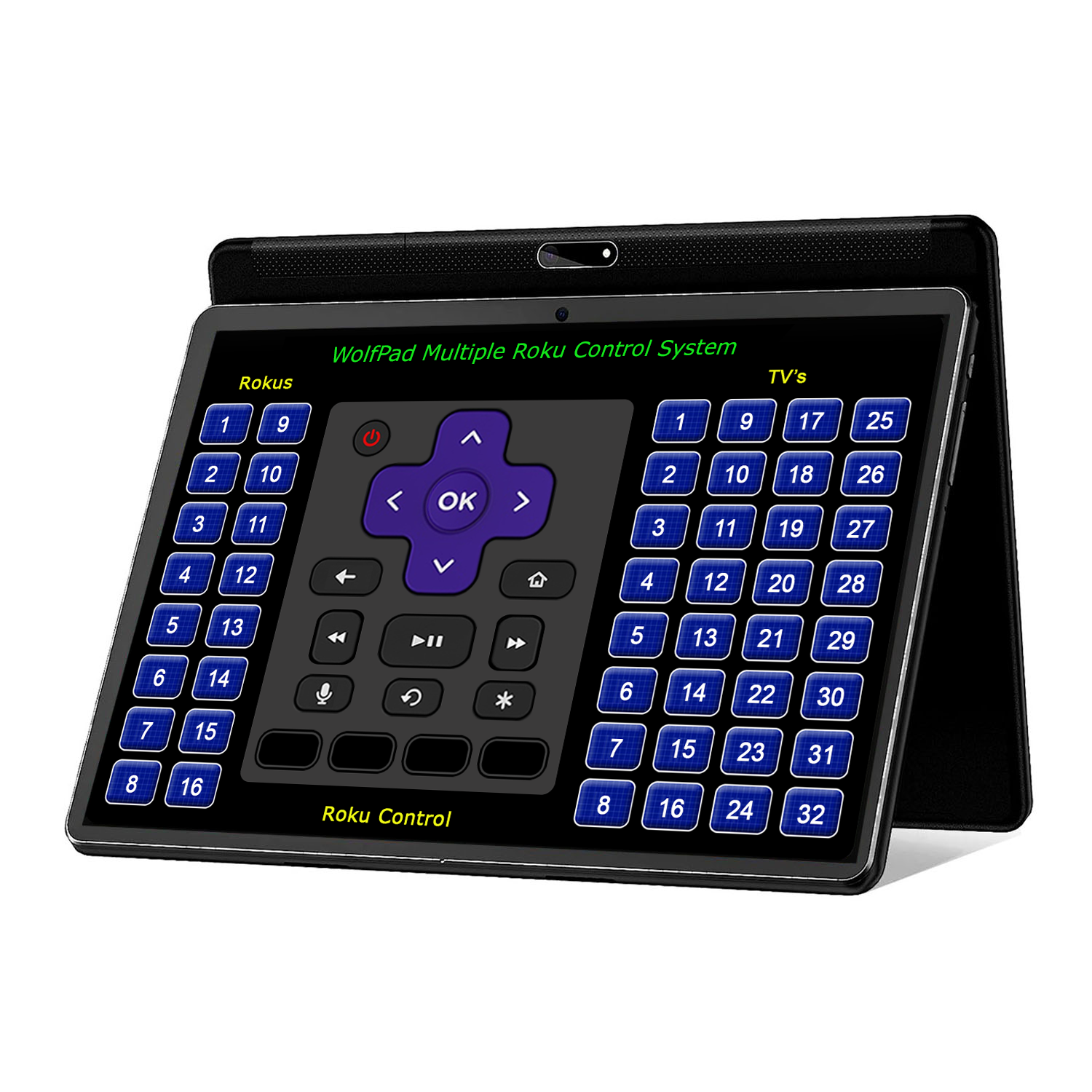 WolfPad Multiple Roku Tablet Control System