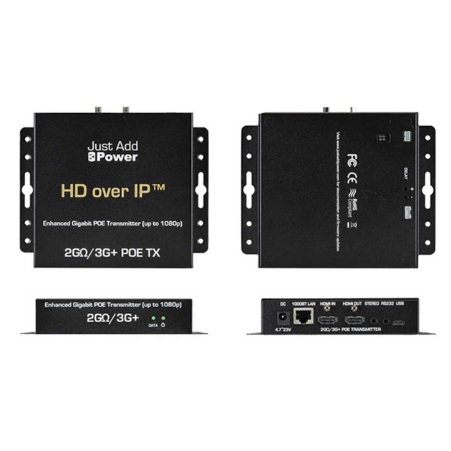 Just Add Power VBS-HDIP-715POE 2GΩ/3G+ Transmitter(to 1080p)