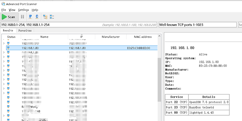 Advanced Port Scanner