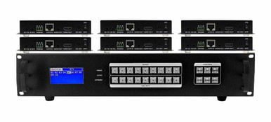 Seamless 3x6 HDMI Matrix Switcher over CAT6 w/6-HDBaseT Receivers ...