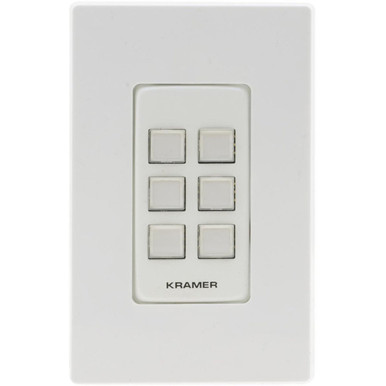 Kramer RC-206 6-Button I/O Control Keypad (White/Black)