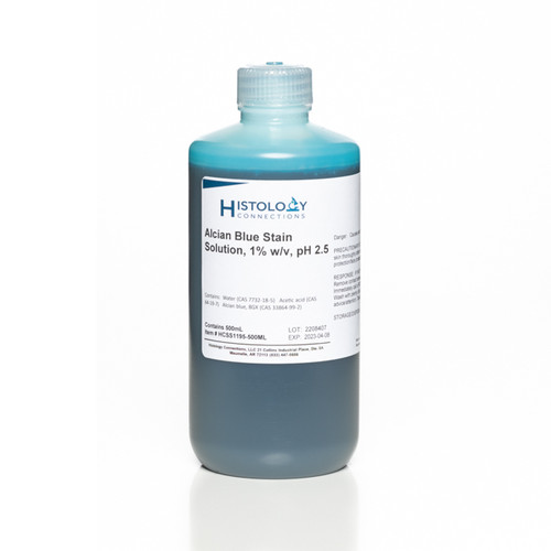 Alcian Blue Stain Solution, 1% w/v, pH 2.5 (500 mL)