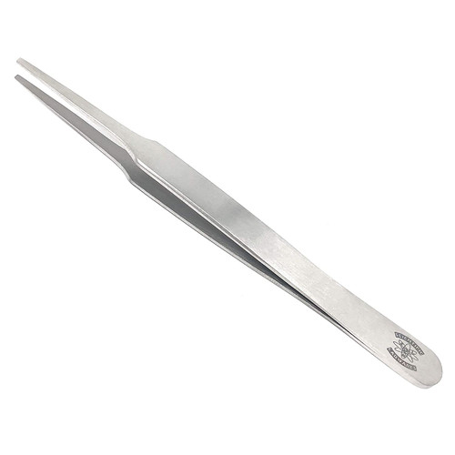 SS Forceps, 4.5", Straight, Round Tip, Smooth