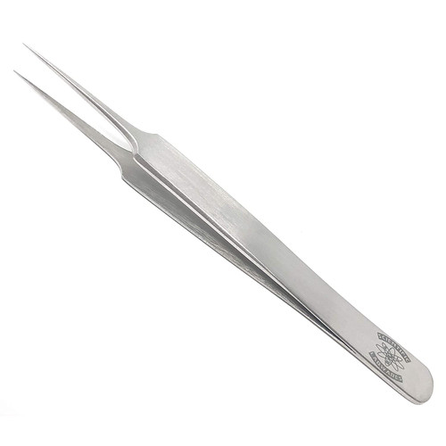 SS Forceps, 4.5", Straight, Needle Point, Smooth