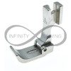 Left Piping Presser Foot designed for needle feed sewing machines. Crafted for effortless piping cord insertion down the right side of the needle, this foot ensures seamless guidance for your sewing projects.