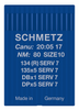 Schmetz 134 SERV 7 Size 80 Industrial Sewing Machine Needles Pack of 10 reinforced hump scarf