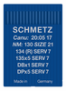 Schmetz 134 SERV 7 Size 130 Industrial Sewing Machine Needles Pack of 10 reinforced blade hump scarf