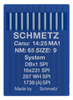 Schmetz 16X231 SPI Size 65 Industrial Sewing Machine Needles Pack of 10 Acute Round Point for tightly woven fabrics