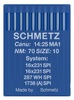Schmetz 16X231 SPI Size 70 Industrial Sewing Machine Needles Pack of 10 Acute Round Point for woven and coated fabrics