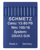 Schmetz DBXK5 SUK Size 100/16 medium ball point industrial sewing machine needles pack of 10