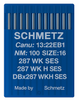 Schmetz 287WKH SES Size 100 industrial sewing machine needles pack of 10 for medium and heavy fabrics
