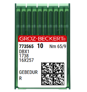 Groz Beckert GEBEDUR Titanium-Coated Size 9 Industrial Sewing Needles Pack of 10 Groz Beckert GEBEDUR Titanium-Coated Size 9 Industrial Sewing Needles Pack of 10