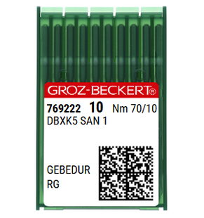 Groz Beckert DBXK5 SAN1 GEBEDUR NM 70 Size 10 Embroidery Needles Pack of 10 Groz Beckert DBXK5 SAN1 GEBEDUR NM 70 Size 10 Embroidery Needles Pack of 10