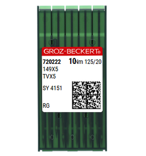 Groz Beckert 149x5 Size 125 NM 125 Size 20 RG Point Chainstitch Embroidery Sewing Machine Needles Pack of 10 Groz Beckert 149x5 Size 125 NM 125 Size 20 RG Point Chainstitch Embroidery Sewing Machine Needles Pack of 10