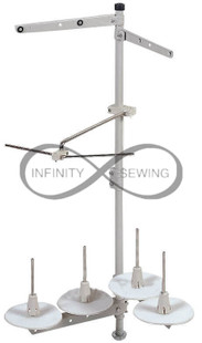 Sewing game with our meticulously crafted 4-Way Industrial Sewing Machine Cotton Stand, designed for seamless compatibility with top brands like Brother, Juki, and Pfaff. Transform your workspace into a haven of efficiency and precision!