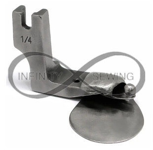 Top-quality Ball Plate Hemming Foot for Industrial Sewing Machines, designed for precise hemming on various fabrics. Experience smooth fabric feeding and flawless hems with this specialized accessory. Top-quality Ball Plate Hemming Foot for Industrial Sewing Machines, designed for precise hemming on various fabrics. Experience smooth fabric feeding and flawless hems with this specialized accessory.