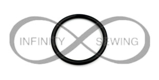 Sewing machine bobbin winder rubber 'O' ring, designed for Brother industrial machines. This durable ring ensures smooth bobbin winding operations. Part number: S02808001 (S14144000). Sewing machine bobbin winder rubber 'O' ring, designed for Brother industrial machines. This durable ring ensures smooth bobbin winding operations. Part number: S02808001 (S14144000).