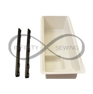 Extra-Large Drawer! Crafted from durable plastic with runners, it offers ample storage for all your sewing essentials. Extra-Large Drawer! Crafted from durable plastic with runners, it offers ample storage for all your sewing essentials.