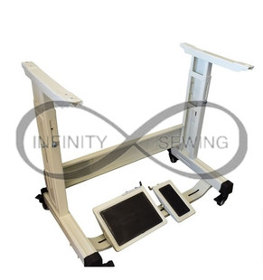 Juki overlock industrial sewing machine. Constructed from high-grade metal, this stand offers exceptional durability and stability for seamless stitching experiences.