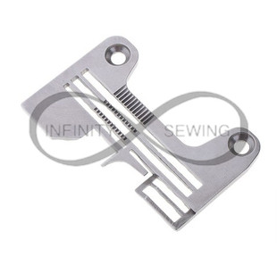High-quality needle plate crafted for industrial overlock sewing machines. With its sturdy construction and precise design, this needle plate ensures consistent stitching performance High-quality needle plate crafted for industrial overlock sewing machines. With its sturdy construction and precise design, this needle plate ensures consistent stitching performance
