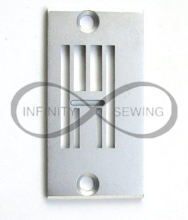 Steel needle plate designed for industrial sewing machines, ensuring precise stitching and smooth fabric feed. Steel needle plate designed for industrial sewing machines, ensuring precise stitching and smooth fabric feed.