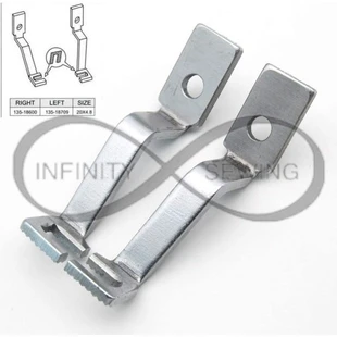 Feed Plate and Clamp designed for the Juki 1900 Bartack Industrial Sewing Machine. Ensure seamless stitching and optimal fabric feeding for professional-quality results.