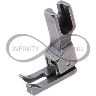 Compensating Presser Foot for industrial sewing machines. Designed with a right toe yielding feature, it ensures flawless alignment along the fabric's edge. Compensating Presser Foot for industrial sewing machines. Designed with a right toe yielding feature, it ensures flawless alignment along the fabric's edge.