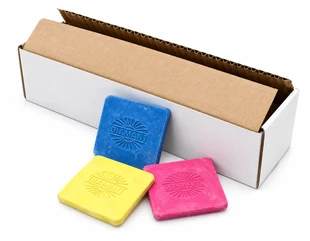 CH25M Argo mixed tailors chalk blue red and yellow box of 25 for professional fabric marking