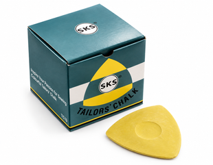 CH10Y SKS yellow triangular tailors chalk box of 10 for professional fabric marking