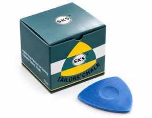 CH10B SKS blue triangular tailors chalk box of 10 for professional fabric marking