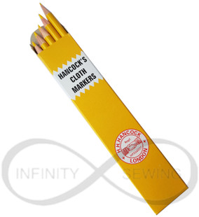 10-piece set of Hancock chalk pencils in vibrant yellow. These pencils boast a convenient pencil design, making them easy to use for precise markings on fabrics. Effortlessly removable with a light brushing, they offer versatility and reliability for all your sewing and crafting projects.