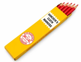 Hancock red chalk marker pencils pack of 10 for professional fabric marking and tailoring