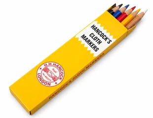 Hancock chalk marker pencils assorted colours pack of 10 for fabric marking and tailoring