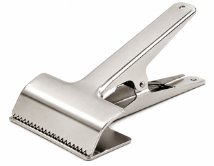 CL-80 cloth clamp with 120mm wide jaws for fabric cutting tables and textile cutting rooms