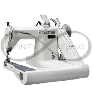 Brother DA-928A-7-364X Twin Needle Feed Off the Arm Double Chain Stitcher, designed for extra-heavy materials. Featuring a minimal lubrication system, this machine ensures clean sewing with limited oil supply to the needle bar and upper shaft. Brother DA-928A-7-364X Twin Needle Feed Off the Arm Double Chain Stitcher, designed for extra-heavy materials. Featuring a minimal lubrication system, this machine ensures clean sewing with limited oil supply to the needle bar and upper shaft.