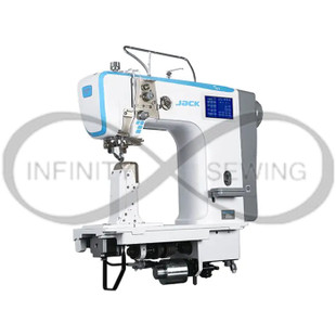 Jack JK-8009VCDI-08064P 8-Needle Interlock Machine. Featuring automatic thread trimming and a versatile needle gauge, it handles a wide range of fabrics effortlessly.
