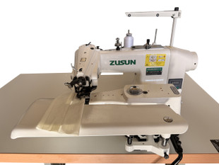 ZUSUN CM-101-QD3 computerized blindstitch machine with direct drive motor on industrial workstation