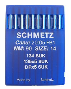 Schmetz 134 SUK Size 90 Industrial Sewing Machine Needles Pack of 10 with Medium Ball Point for medium to heavy fabrics