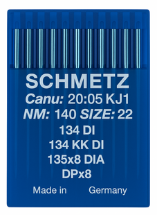 Schmetz 134 DI Size 140 Industrial Sewing Machine Needles Pack of 10 with Diamond Point for heavy leather, upholstery and tarpaulin