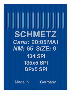 Schmetz 134 SPI Size 65 Industrial Sewing Machine Needles Pack of 10 with Acute Round Point for tightly woven fabrics Schmetz 134 SPI Size 65 Industrial Sewing Machine Needles Pack of 10 with Acute Round Point for tightly woven fabrics