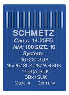 Schmetz 16X231 SUK Size 100 Industrial Sewing Machine Needles Pack of 10 Medium Ball Point for heavy stretch fabrics Schmetz 16X231 SUK Size 100 Industrial Sewing Machine Needles Pack of 10 Medium Ball Point for heavy stretch fabrics