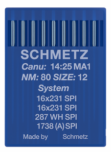 Schmetz 16X231 SPI Size 80 Industrial Sewing Machine Needles Pack of 10 Acute Round Point for woven and coated fabrics Schmetz 16X231 SPI Size 80 Industrial Sewing Machine Needles Pack of 10 Acute Round Point for woven and coated fabrics