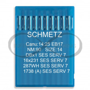 Schmetz 14:25EB17 SES SERV 7 Needles - NM 80 / Size 12 (Pack of 10): Perfect for sewing delicate woven and knitted fabrics, these SES (Light Ball Point) needles displace threads rather than piercing them, ensuring smooth, damage-free stitching. The SERV 7 design features a reinforced blade and a unique hump scarf that creates a larger loop of thread for better catch by the hook. Schmetz 14:25EB17 SES SERV 7 Needles - NM 80 / Size 12 (Pack of 10): Perfect for sewing delicate woven and knitted fabrics, these SES (Light Ball Point) needles displace threads rather than piercing them, ensuring smooth, damage-free stitching. The SERV 7 design features a reinforced blade and a unique hump scarf that creates a larger loop of thread for better catch by the hook.