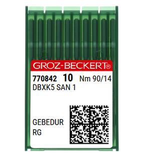 Groz Beckert DBXK5 SAN1 GEBEDUR NM 90 Size 14 Embroidery Needles Pack of 10