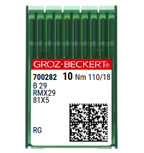 Groz Beckert B29 Size 110 NM 110 Size 18 Industrial Sewing Machine Needles Pack of 10 for embroidery, overlock and button sewing Groz Beckert B29 Size 110 NM 110 Size 18 Industrial Sewing Machine Needles Pack of 10 for embroidery, overlock and button sewing