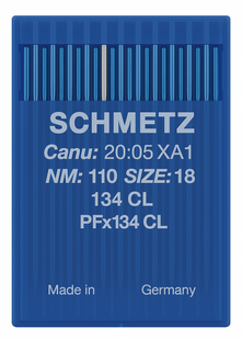 Schmetz 134 CL Size 110 Industrial Sewing Machine Needles Pack of 10 Standard Round Point for medium and heavy fabrics