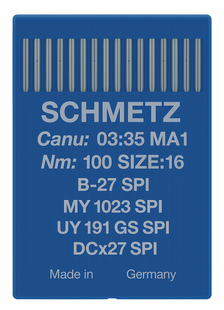 Schmetz B27 SPI Size 100 acute round point industrial sewing machine needles pack of 10